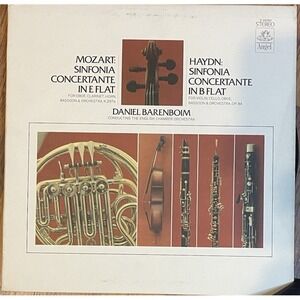 Mozart Haydn Sinfonia Concertante Daniel Barenboim Angel 12" Vinyl LP S-36582 NM